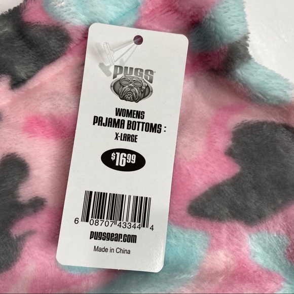 Pugs soft pink camp pajama pants Sz M, L & XL New - Picture 2 of 8